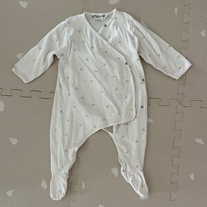 Bonpoint Baby's Cotton Long-Sleeve Wrap Footie Cherries